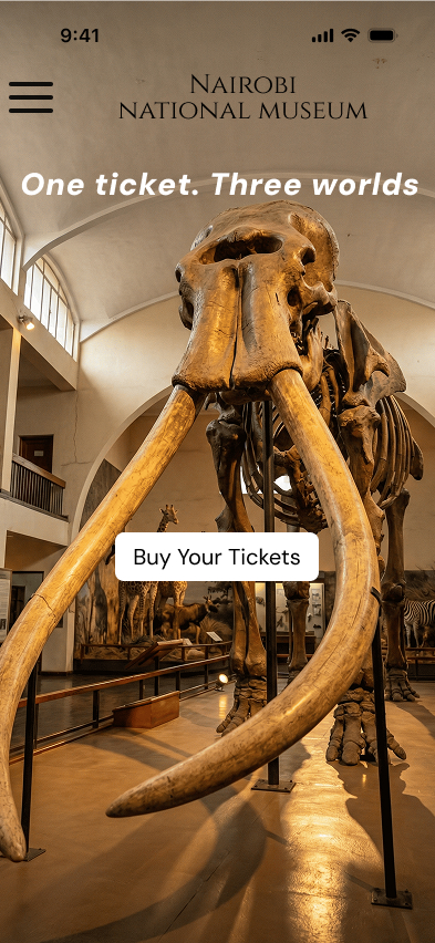 Museum landing page